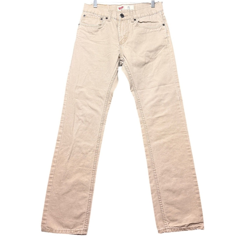 Levi's 511 Slim Pants Boys 16 Reg Beige Khaki Cotton Chino